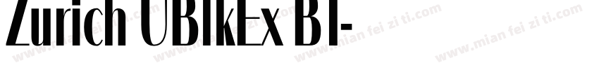 Zurich UBlkEx BT字体转换